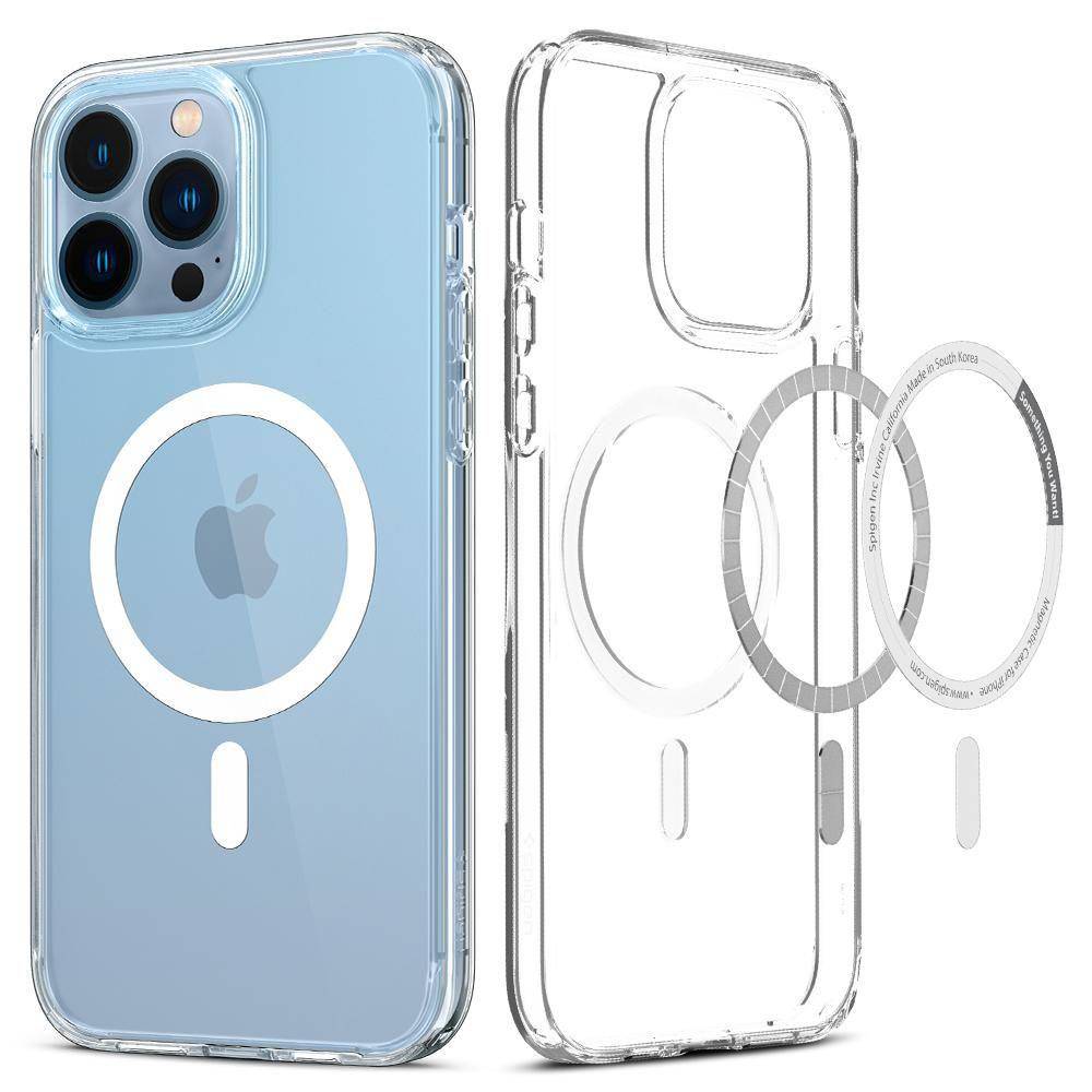 Spigen iPhone 13 Pro Ultra Hybrid Mag MagSafe Klar Case + Tempered Glass  Vollabdeckung Spigen - Shop