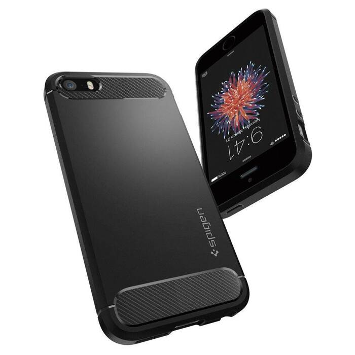 Etui Spigen Rugged Armor Apple IPhone 5S SE Black Case